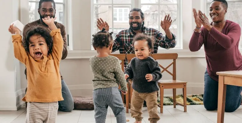 toddlers celebrating