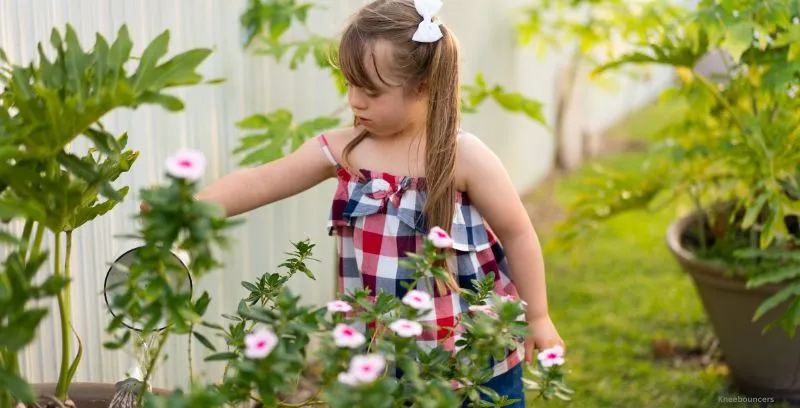 girl in garden
